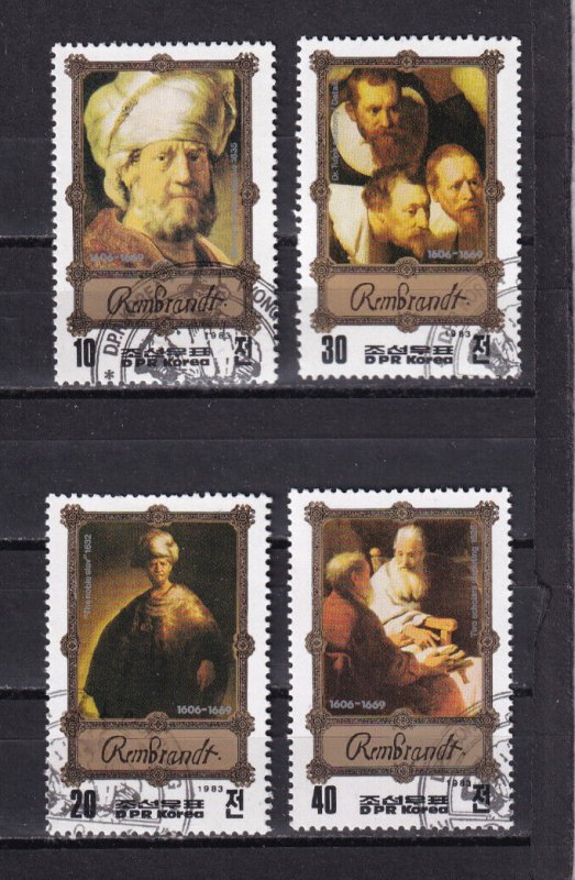 LI07 Korea 1983 Paintings by Rembrandt  used stamps