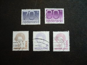 Stamps - Netherlands - Scott# 772,774,774a,776,779 - Used Part Set of 5 Stamps