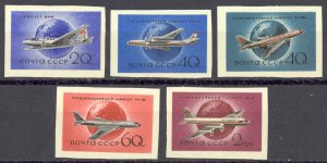 Russia Sc# 2147-2151 MNH imperf 1958-1959 Civil Aviation