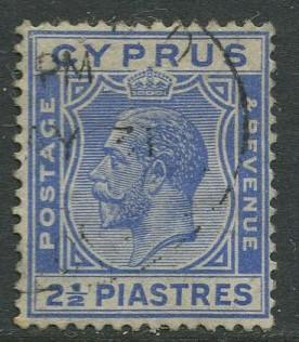 Cyprus - Scott 99 - KGV - Definitives -1924 - Used - Single 2.1/2pi Stamp