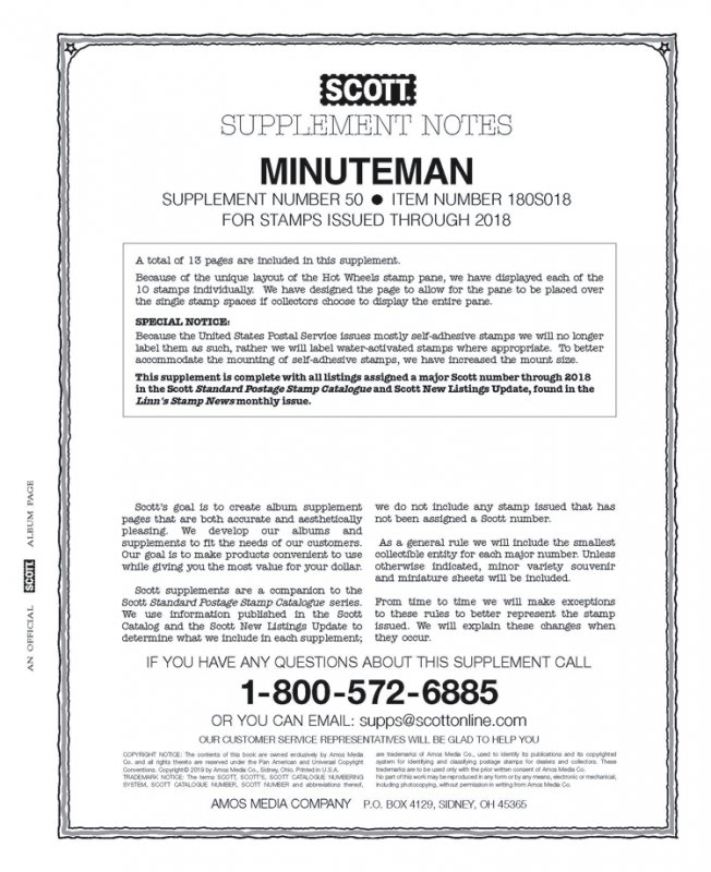 2018 Scott Minuteman Album Supplement