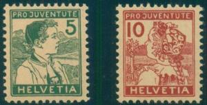 SWITZERLAND B2-3 Complete set, og, NH, VF Scott $225.00