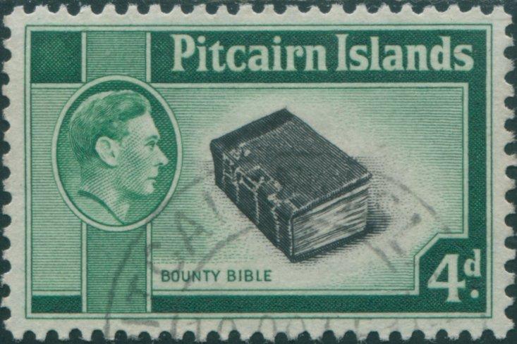 Pitcairn Islands 1940 SG5b 4d Bounty Bible FU