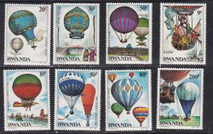 Rwanda # 1183-1190, Hot Air Balloons, Mint NH, 1/2 Cat.