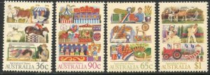 AUSTRALIA Sc#1019-1022 1987 Agricultural Shows Complete Set OG MNH