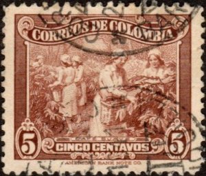 Colombia 469 - Used - 5c Coffee Picking (1939)