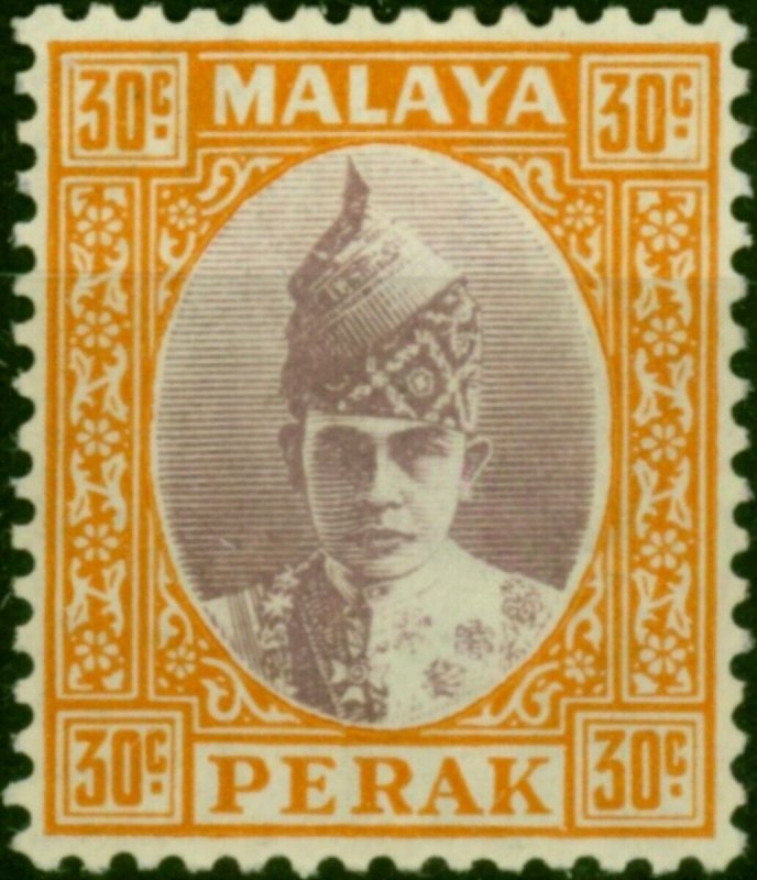 Perak 1938 30c Dull Purple & Orange SG116 Fine LMM