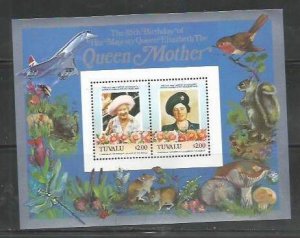 TUVALU - 1980 - Queen Mother, 80th Birthday-Perf Souv Sheet #2-Mint Never Hinged