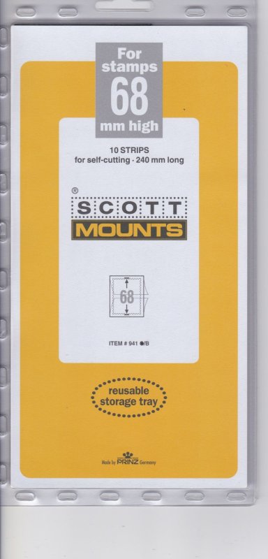 Scott  Black Mounts Size 66 (3) & Size 68 (2) Unopened packs