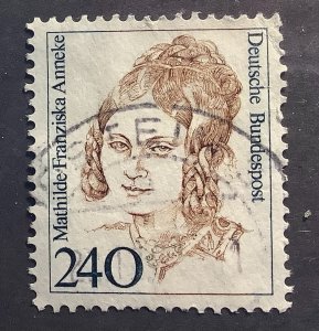 Germany 1988 Scott 1492 used - 240pf, Famous Women,  Mathilde Franziska Anneke