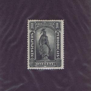 SC# PR90 UNUSED OG H 1c NEWSPAPER PERIODICAL, 1894, F VF, PF CERT.  