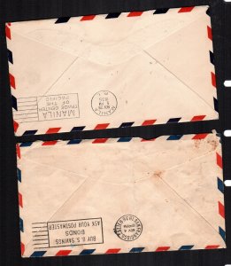 United States 2 used pan american flight covers