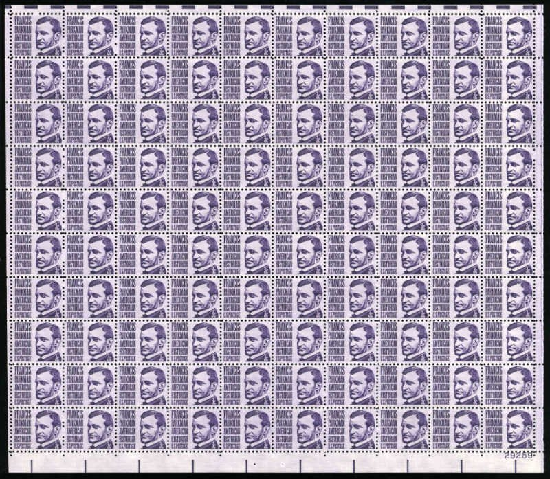 US Stamp - 1967 3c Francis Parkman 100 Stamp Sheet Scott #1281