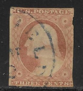 Scott #11A - 3c Dull red Average - Used