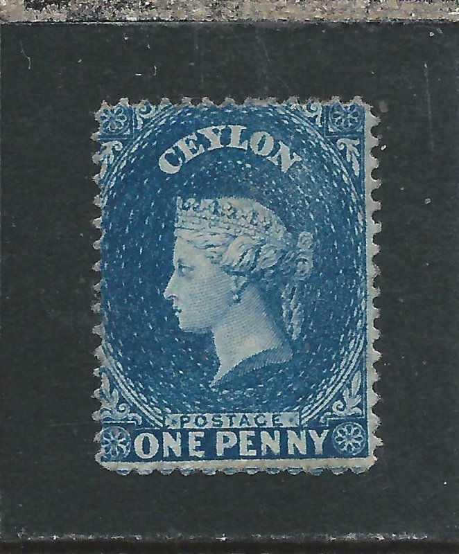 CEYLON 1862 1d DULL BLUE MM SG 39 CAT £180