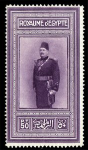 Egypt #114 Cat$140, 50p King Fouad, lightly hinged