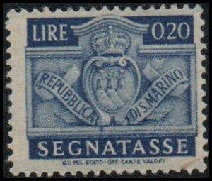 San Marino J68 - Mint-H - 20c Coat of Arms (1945)