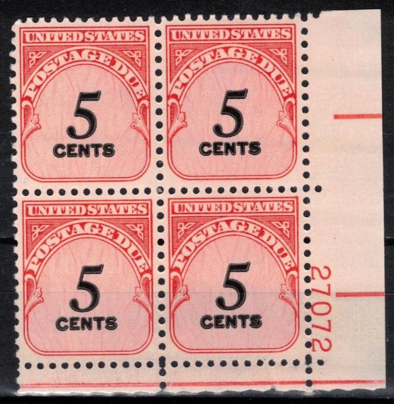 USA - Postage Due - Scott J93 MNH - Plate No 27072