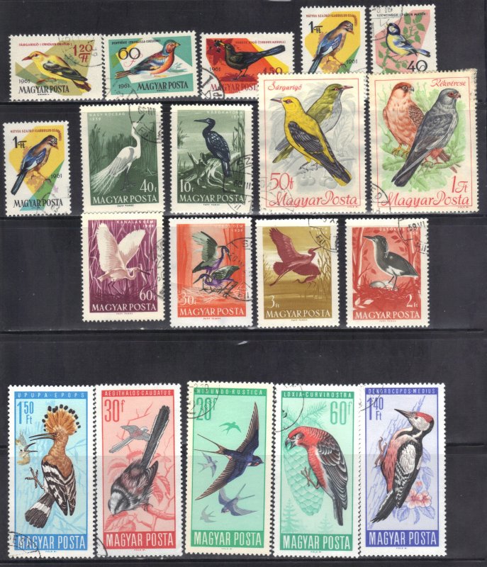 HUNGARY STAMP LOT #24 BIRDS   SEE SCAN