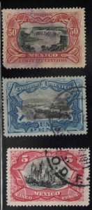 MEXICO Scott 301-303 Used 1899 High Value stamps