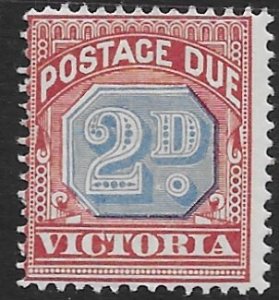 Australia - Victoria J-3   1890  2d fine mint hinged