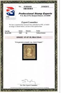 STUNNING GENUINE SCOTT #636 MINT OG NH PSE GRADED CERT - PRICED RIGHT