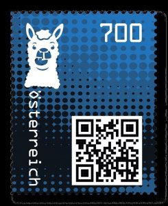 AUSTRIA CRYPTO STAMP 2.0 LLAMA BLUE, 2020