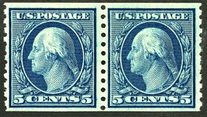 U.S. #496 MINT PAIR OG NH TINY THINS 