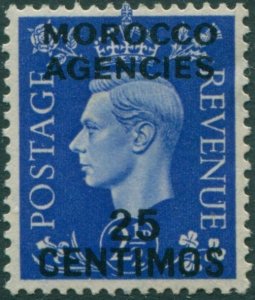 Morocco Agencies 1937 SG168 25c on 2½d blue KGVI MLH