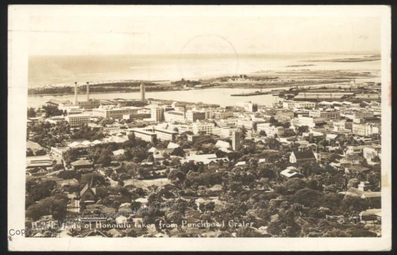 Hawaii USA 1942 Honolulu Territorial  RPPC 109072