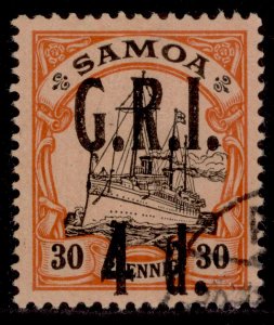 Samoa GV SG106, 4d On 30pf Black & Orange Buff, Finely Used. cat-