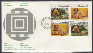 Canada Scott 567a Blk 4 FDC - The Algokians