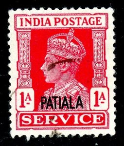 India- Convention States, Patiala, Scott #o67, Used