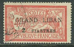 Lebanon # 10 Overprint on French stamp (1) Used