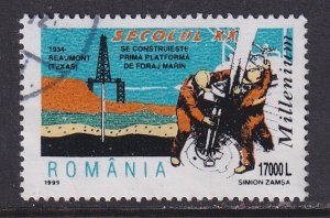 Romania (1999) #4315 (4) used; top value of the set