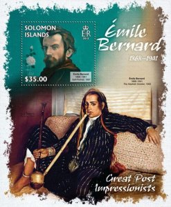 SOLOMON IS.- 2013 - Emile Bernard - Perf Souv Sheet - Mint Never Hinged