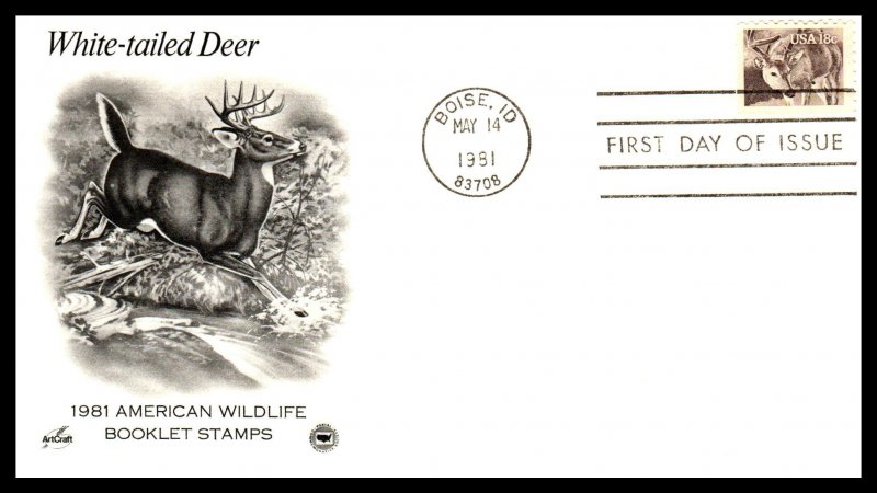 US 1880-1889 Wildlife PCS Artcraft Variety Set of Ten U/A FDC