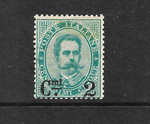 ITALY 1890-91  2c on 5c GREEN   MNG   Sc 64  SG 44
