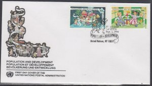 United Nations Scott 651-2 Combo FDC - population & Development