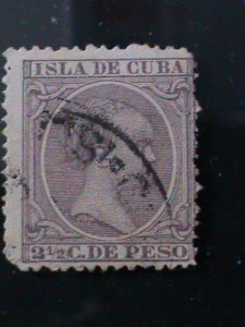 ​CUBA- SC#142 KING ALFONSO XIII-USED-VF-134 YEARS OLD-  WE SHIP TO WORLDWIDE