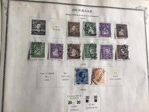 Denmark vintage stamps shown on stamps page Ref 60252