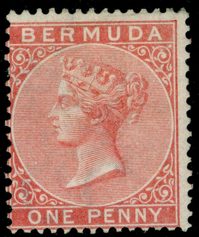 BERMUDA SG2, 1d pale rose, M MINT. Cat £140.