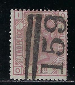 Great Britain Scott # 66, used, plate # 1/OI