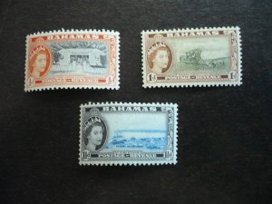 Stamps - Bahamas - Scott# 158-160 - Mint Hinged Part Set of 3 Stamps