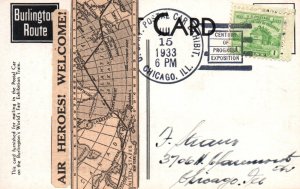 1933 Century of Progress Chicago, Balbo arrival, Railway Postal Car cancel (C