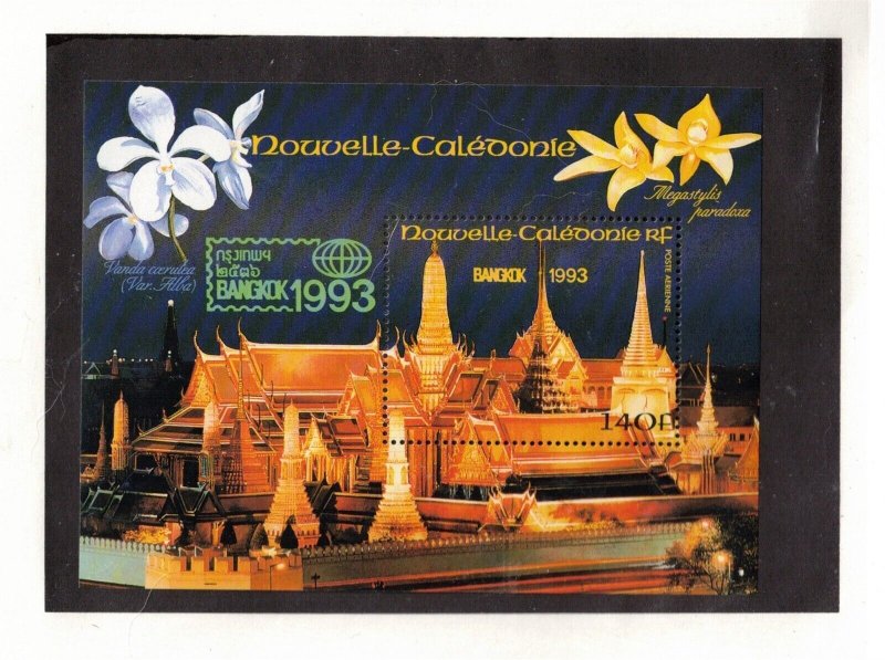 New Caledonia Sc C251 MNH S/S of 1993 - Royal Palace Bangkok, Orchides- HY08
