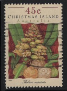 Christmas Island 1994 used Sc 363b 45c Thelasis capitata Orchids