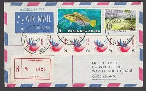 PAPUA NEW GUINEA 1977 Registered cover ex BAIYER RIVER......................B403