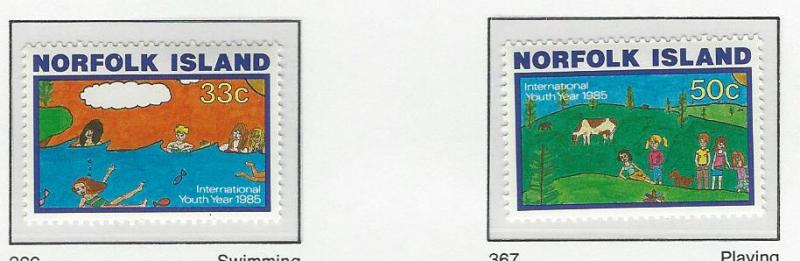 Norfolk Island    MNH  SC 369 - 370