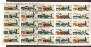 1984 Canada - Sc 1037a - MNH VF - Pane (25) - Field Stock - Locomotives